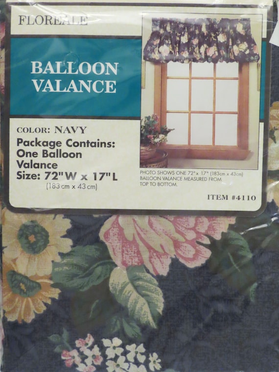 Vintage Floreale floral balloon valance -New in package