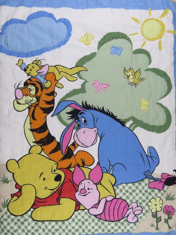 Vintage Winnie the Pooh small quilted blanket