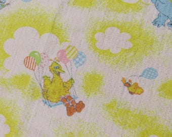 Vintage Sesame Street receiving blanket