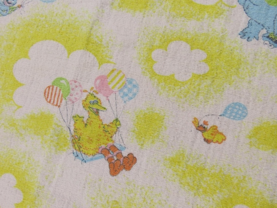 Vintage Sesame Street receiving blanket