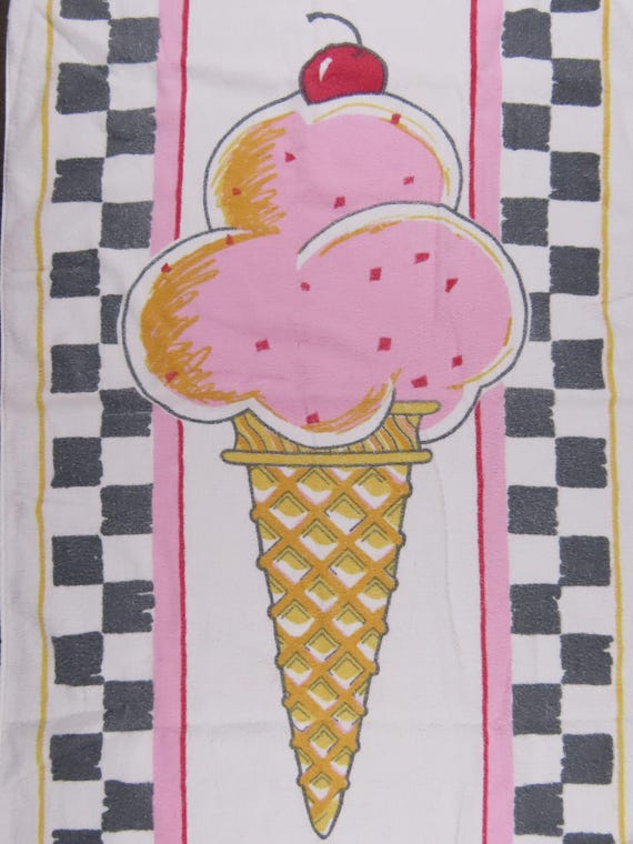 Vintage Ice Cream cone beach towel