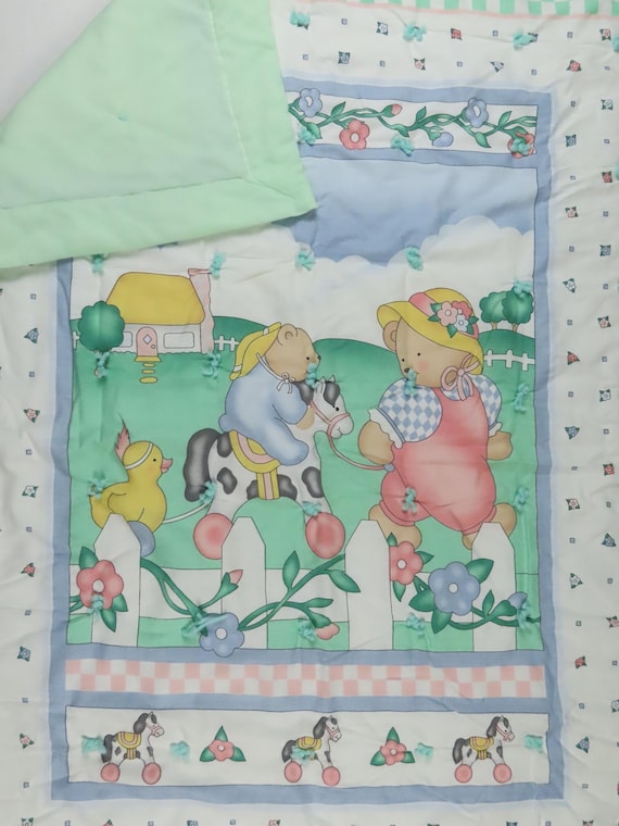 Vintage Teddy Bear small blanket