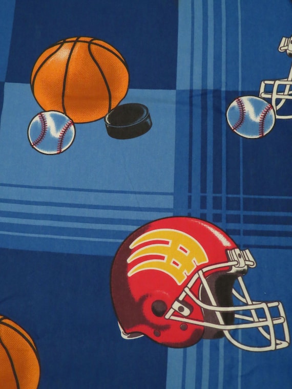 Vintage Fun Sports twin flat sheet