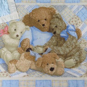 Vintage Teddy Bear and puppy small blanket
