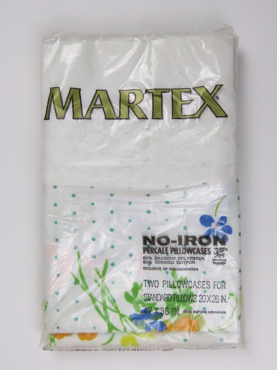 Set of 2 Vintage Martex Floral pillowcases -new in package