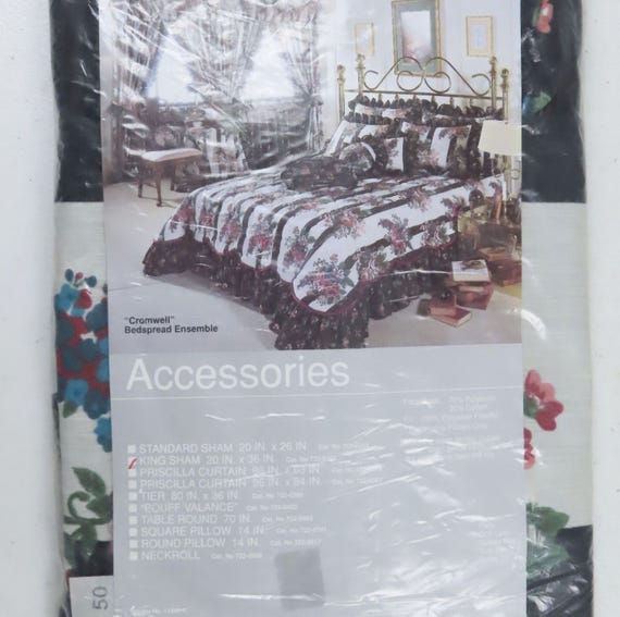 Vintage JC Penney "Cromwell" floral king sized pillow sham -new in package