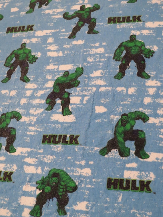 Vintage The Hulk Flannel twin flat sheet
