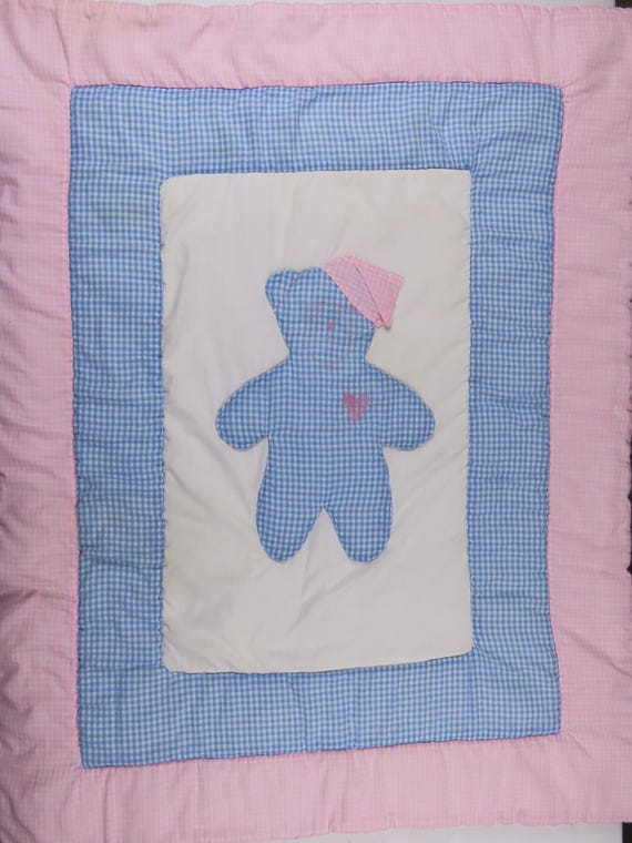 Vintage Teddy Bear Crib comforter