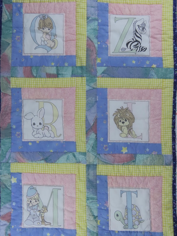 Vintage Precious Moments small quilted blanket