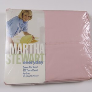 Vintage Martha Stewart Queen flat sheet -new in package