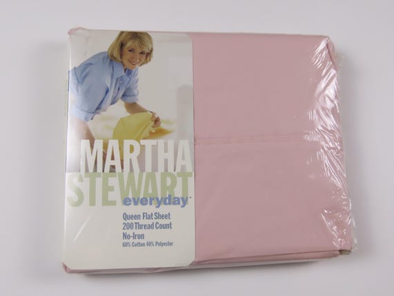 Vintage Martha Stewart Queen flat sheet -new in package