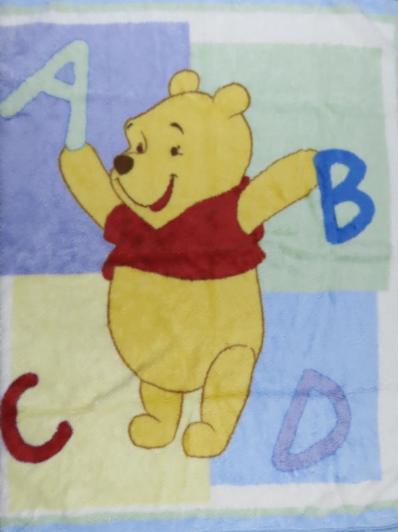 Vintage Winnie the Pooh small plush blanket