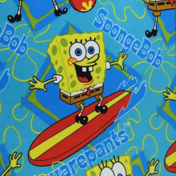 Vintage Spongebob Squarepants fleece blanket