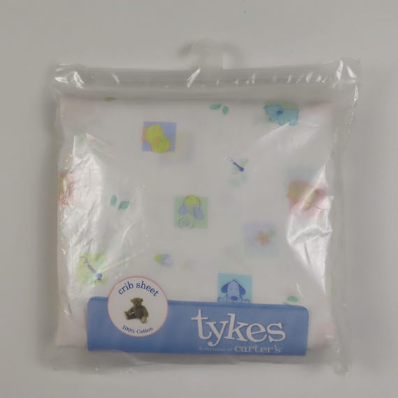 Vintage Carter's "Tykes" crib fitted sheet -new in package