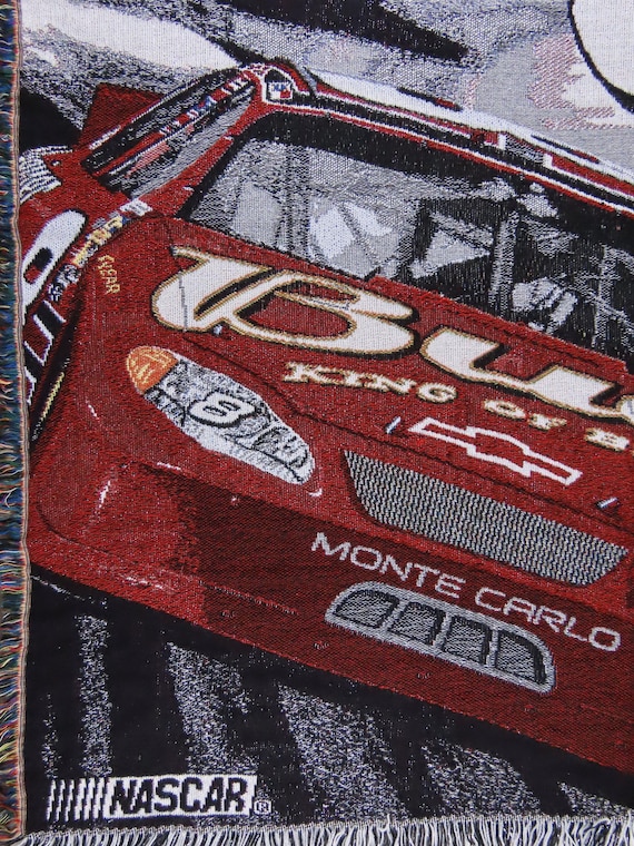 Vintage NASCAR Dale Earnhardt Jr woven tapestry blanket