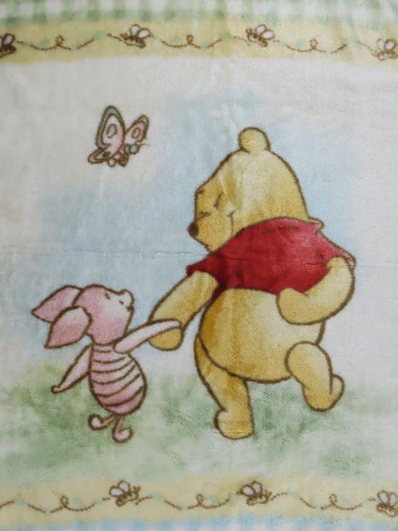 Vintage Winnie the Pooh small plush blanket