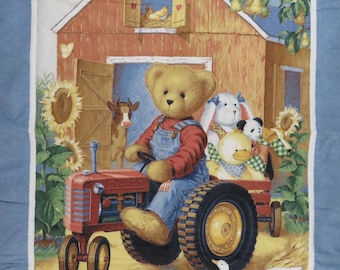 Vintage Teddy Bear small quilted blanket