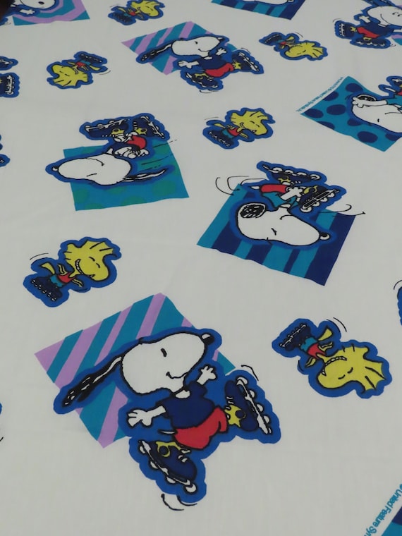 Vintage Snoopy and Woodstock Twin fitted sheet