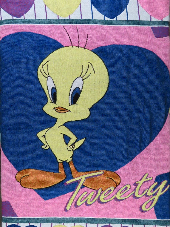 Vintage Tweety Bird woven blanket
