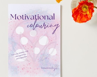 Motivational Coloring Book Printable PDF • 21 Pages of Affirmations for Stress Relief & Self-Care