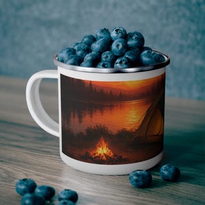 Rustic Camping Mug, Vintage Camper Drinkware, Love Camping Mug, Outdoor Adventure Cup, Nature Lover Gift