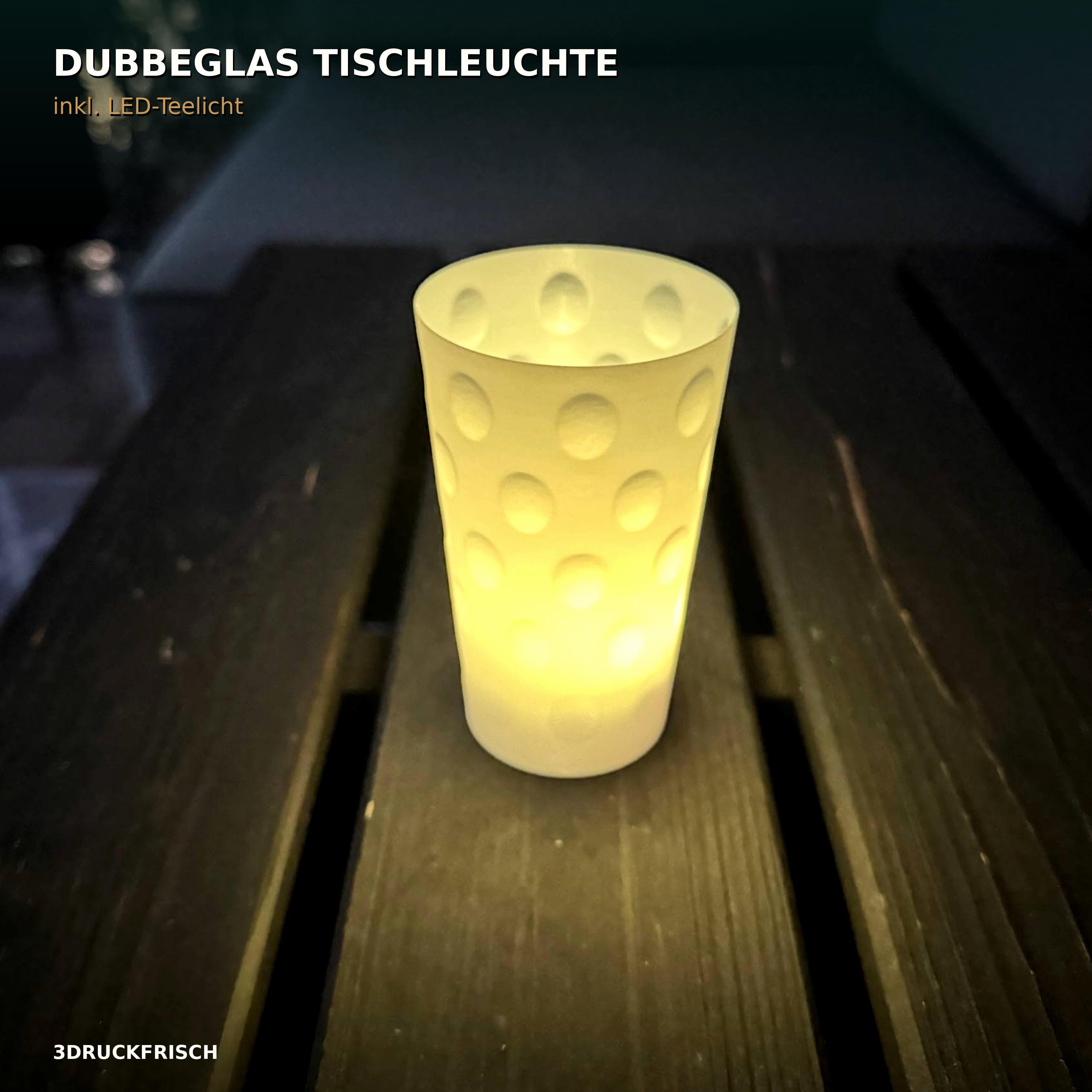 Dubbeglas lampe