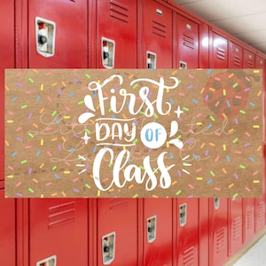 Back To School Banner, Custom Party Banner, Painted Party Banner, First Day Of School Banner, Custom Teacher Banner, Back To School Sign