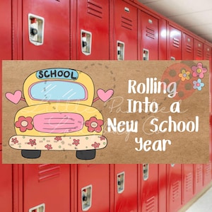 Back To School Banner, Custom Party Banner, Painted Party Banner, First Day Of School Banner, Custom Teacher Banner, Back To School Sign