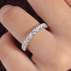 Lab Grown Diamond Eternity Band, 14k Gold Wedding Ring
