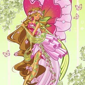 Flora Winx Club Original Design Poster
