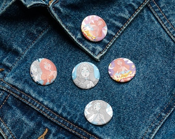 Conjunto de botones de pin de Calli Gemsona