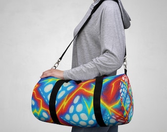 Bolsa Duffel con Estampado de Dados | Bolso Colorido para Gimnasio, Viajes y Escapadas