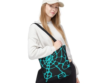 Colorful Abstract Tote Bag | Boho Shoulder Bag, Reusable Shopping, Beach Bag
