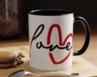 Liefde hart koffiemok koffiemok | Valentijnsdagcadeau