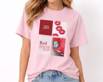 Mon Chéri T-shirt | Red Kiss, T-shirt vintage auto