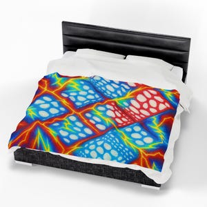 Vibrant Velveteen Plush Blanket - Cozy Throw for Comfort, Kids Room Decor, Vibrant Blanket Gift, Home Accents, Parties & Holidays