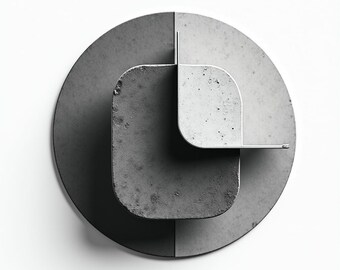 Minimalist Black & Grey Abstract Wall Art | Modern Masculine Printable | Scandinavian Digital Poster