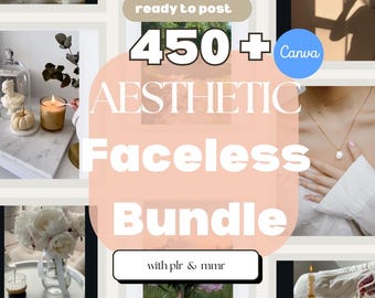 Plus de 450 modèles de bobines Instagram sans visage : modifiables sur Canva, MRR et DPP (téléchargement numérique)