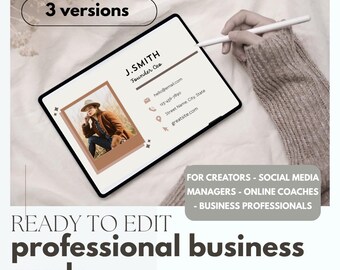 Editable Business Card Templates: Modern Canva Designs (Digital Download)