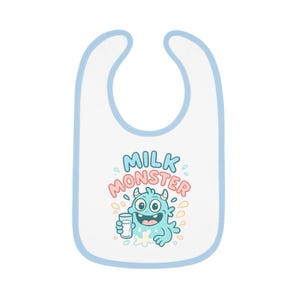 Niedliches Baby-Lätzchen mit Milchmonster-Design, Baby-Geschenk, Kleinkind-Fütterungszubehör, lustiges Baby-Dusche-Geschenk, spielerische Fütterung