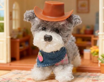 Fur Baby Accessories | Bandana, 3D Printed Name Tag & Cowboy Hat for Pipe Cleaner Puppy | DIY Dog Outfit | Pet Gift Idea | Stellar Craft