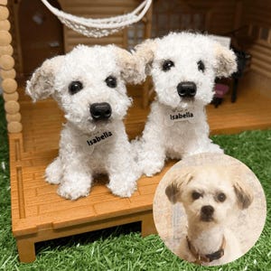 Custom Dog Plush from Photo, Poseable Art Doll, Pet Memorial Keepsake - Handmade Soft Sculpture, Personalised Plushie Ornament
