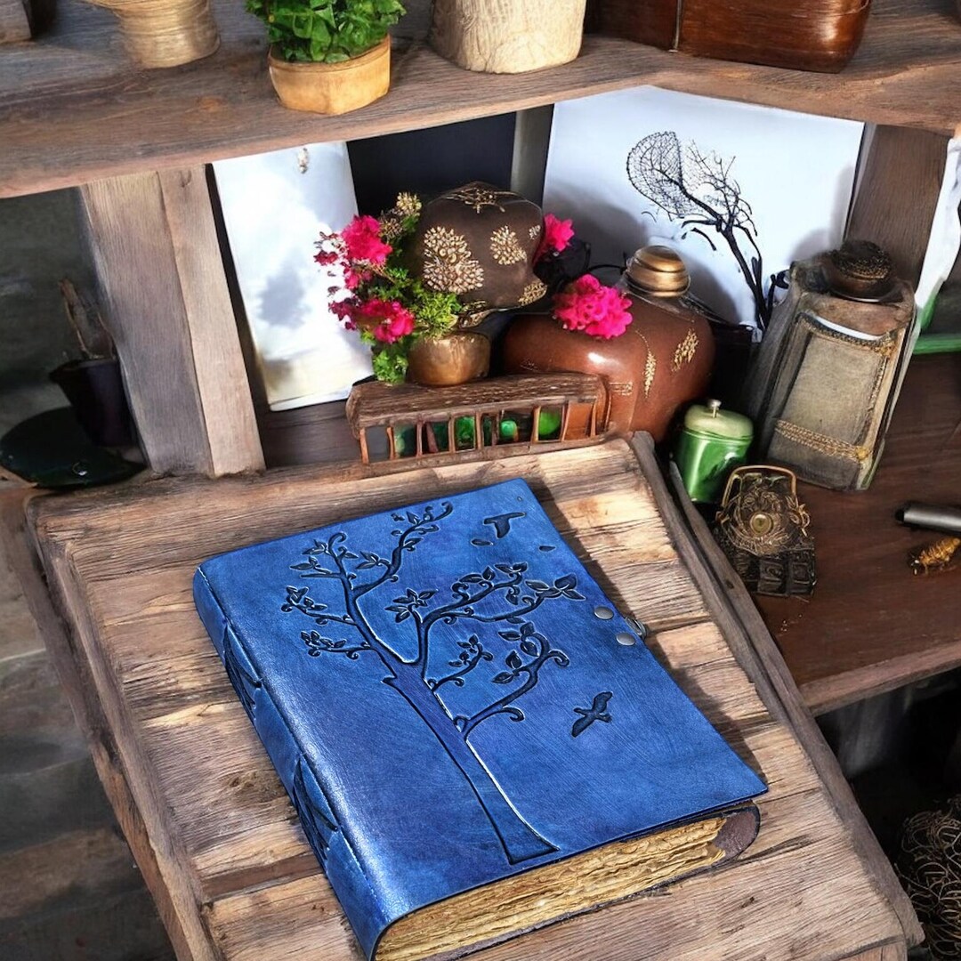 Embossed Tree of Life Leather Journal | Handmade Celtic Notebook - Etsy
