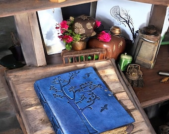 Embossed Tree of Life Leather Journal | Handmade Celtic Notebook
