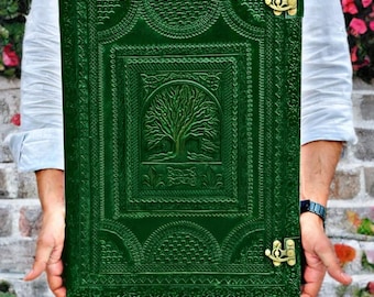 Handmade Tree of Life Leather Journal, Book of Shadows