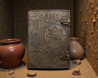 Ręcznie robiony egipski dziennik skórzany: Księga Cieni, Grimoire