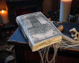 Handmade Viking Leather Journal: Mjolnir, Runes, Book of Shadows