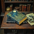Handmade Moon Forest Leather Journal, Vintage Grimoire Book product logo