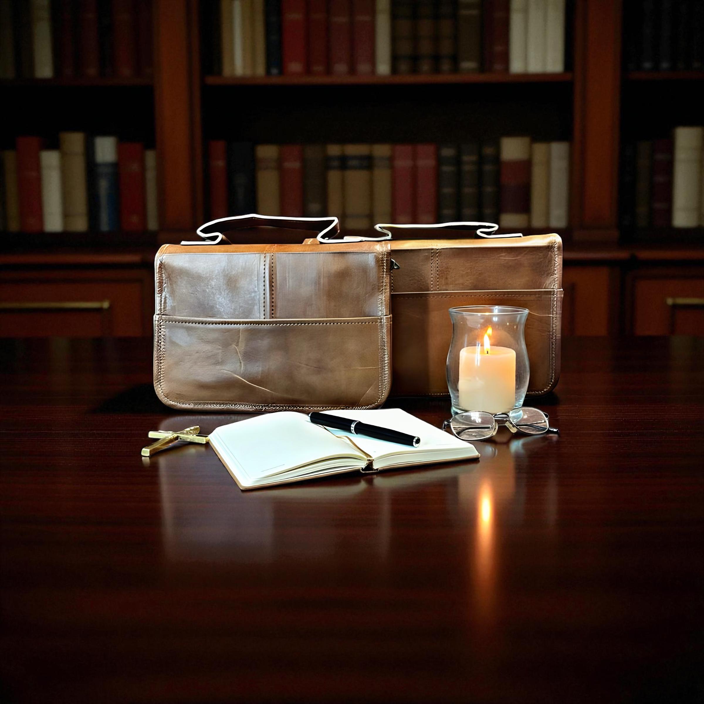 Handmade Leather Bible Bag Personalized Christian Satchel Etsy