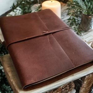 600 Page A3 Handmade Leather Journal Book of Shadows Vintage Guest Book Artist Sketchbook Rustic Wedding gifts for her Genuine Junk Journal